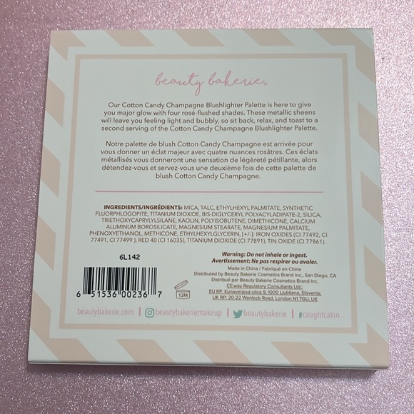 BEAUTY BAKERIE COTTON CANDY CHAMPAGNE BLUSH HIGHLIGHTER PALETTE - NEW - Picture 3 of 3